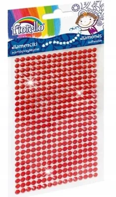 Zdjęcie produktu dla Diamenciki błyszczące samoprzylepne czerwone GR-DS039-1