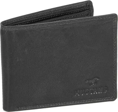 Produktbild von MUSTANG Leder Geldbörse Udine Leather Wallet Side Opening Black schwarz