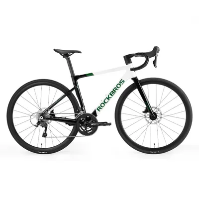 Produktbild von ROCKBROS FLR-W3 Rennrad 28 Zoll mit 2*10 Gang Aluminium Leichtes mit Hydraulische Scheibenbremsen 700C Fahrrad Damen und Herren Grün-weiß EU M