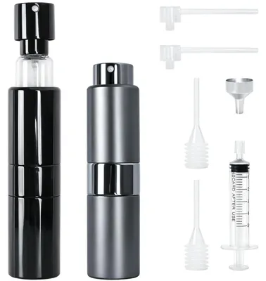 Parfumzerstäuber 2x20 ml, schwarz/grau, nachfüllbar