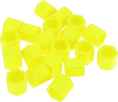 Produktbild von 20 Stk. Radmutter Bolzen Felgen Reifenmutter Schrauben Staubschutzkappe Abdeckung Mutter Schutz Silikon Leuchtend Gelb 2,2x15x20mm