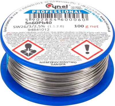 Zdjęcie produktu dla LUT0108-100 Cyna 1.2mm/100g Sn60Pb40 CYNEL