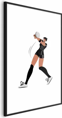 Produktbild von Posterpapier Poster - Illustration - Female Volleyball Team Player 40x60 cm Abstrakt i-B-10055-ao-a