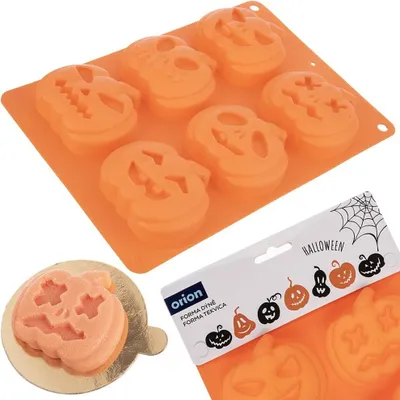 Produktbild von Silikonform zum Backen von Keksen 27x18x3cm Kürbis