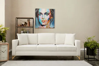 Produktbild von Hanah Home, Berlin- BLC2797, Creme, Schlafsofas, Rahmen: Buchenholz