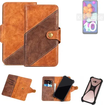 Produktbild von K-S-Trade Handyhülle Schutzhülle Bookstyle Case Wallet-Case kompatibel mit Xiaomi Redmi 10 India Cover Klapphülle Kantenschutz Smartphone