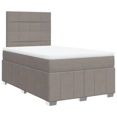 Imagen del producto de Cama con somier y colchón vidaXL, color taupe, 120x190 cm, tapizada en tela