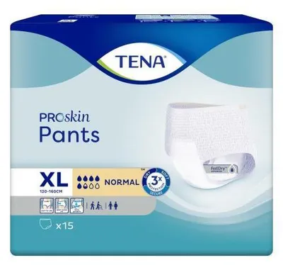 Obrázek produktu pro Majtki chłonne Tena PantsProSkin Normal XL, 15 sztuk - Długi termin ważności!