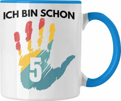 Produktbild von Trendation - Ich Bin Schon 5 Tasse Geschenk 5-Jähriger Junge Mädchen Geschenkidee (Blau)