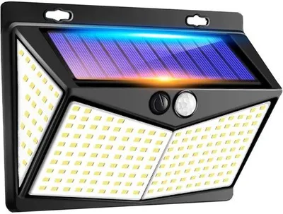 Produktbild von Solar Buitenleuchte mit Bewegungssensor - 208 LED - Tag und Nacht - Solarbetrieb - Außenbeleuchtung mit Sensor