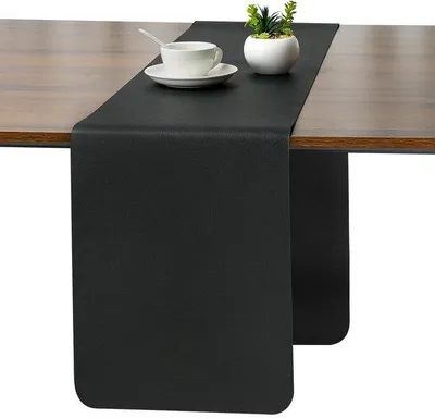 Obrázek produktu pro Voděodolná, protiskluzová, oboustranná, černá ubrusová plachta, 40 x 183 cm