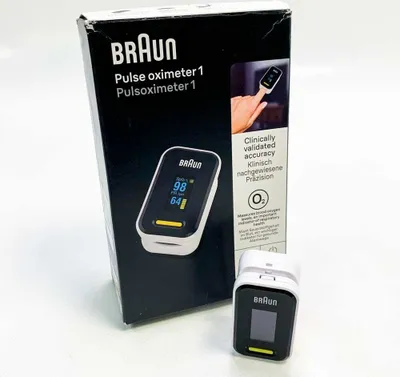 Produktbild von Braun Pulsoximeter 1- YK-81CEU, Einfaches Design - Rotierendes Display mit Hintergrundbeleuchtung