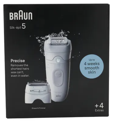 Obrázok produktu pre Braun Silk-épil 5 5-041, Biela, 28 pinzety/pinziet, MicroGrip, Batérie, 100 - 240 V, 50 - 60 Hz