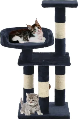 Produktbild von vidaXL Katzen-Kratzbaum mit Sisal-Säulen 65 cm Blau