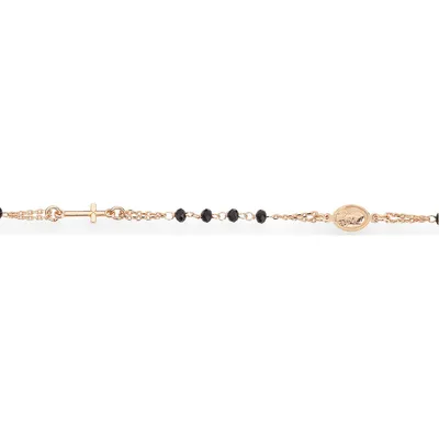 Produktbild von Pink gold plated silver bracelet with Rosary BRORN3 crystals