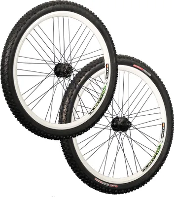 Produktbild von Fahrrad Laufradsatz 26 Zoll Hohlkammer MTB Shimano Disc Set mit Bereifung weiß