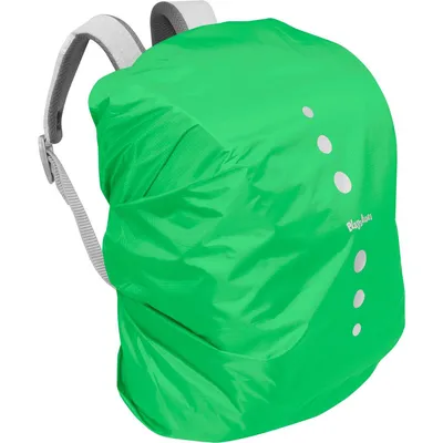 Produktbild von Playshoes Regenhülle, Regenschutz, Regenhaube für Schulranzen und Rucksäcke, Signalfarbe Grün M