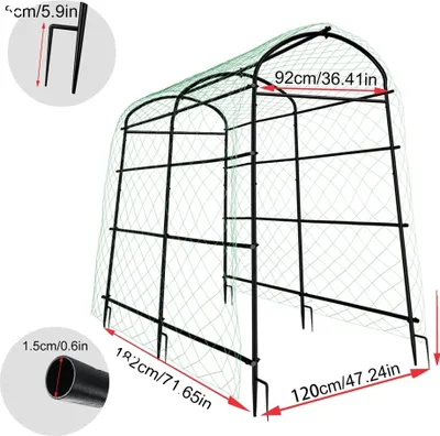 Obrázek produktu pro Kovová zahradní mříž ve tvaru U, vysoká nosnost, odolná konstrukce, 222 cm