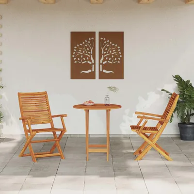 Produktbild von vidaXL Klapp Bistro Set 3 stk. Braun Massivholz Akazie