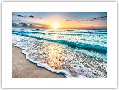 Produktbild von Poster - Poster ohne Rahmen - Meer Welle Strand - 40x30 cm - Wand Bild - Wanddeko - Wandbilder - Kunstposter - Wandposter - Bilder - Kunstdruck - Wanddekoration - Wandbild - P2XAA40x30-3621