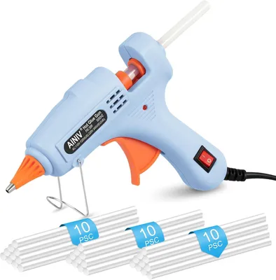 Produktbild von Heissklebepistole 30 W, 30 Klebestifte 7 mm x 150 mm, blau, für DIY