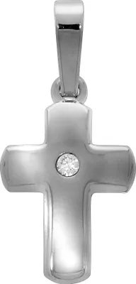Produktbild von F Anhänger 925/- Sterling Silber 1,9cm weiß Zirkonia 371240357R