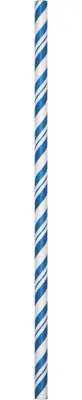 Produktbild von Papiertrinkhalme Chevron Streifen blau/weiß, 19,7 cm