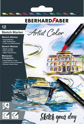 Image de EBERHARD FABER 558212 EBERHARD FABER Doppelfasermaler Artist Color Dual Brush Pen (Stylo pinceau double couleur)