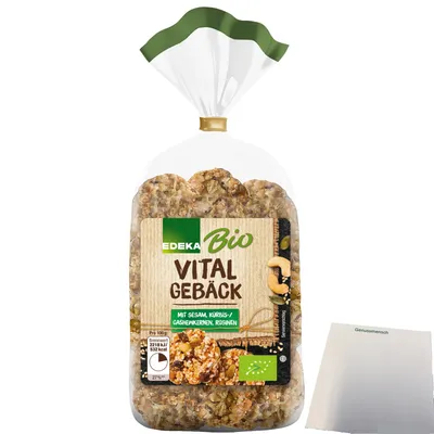 Produktbild von Edeka  Vitalgebäck knuspriges Gebäck (200g Packung) + usy Block
