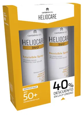 Image de Heliocare 360° Spray invisible SPF50+ 2 x 200 ml