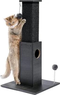 Image de Centre d'activités pour chats, robuste, avec hamac et maison pour chats