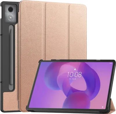 Produktbild von Lenovo Idea Tab Pro Hülle - Coverup Tri-Fold Ständer Klapphülle mit Schlaf/Wach-Funktion - Roségold