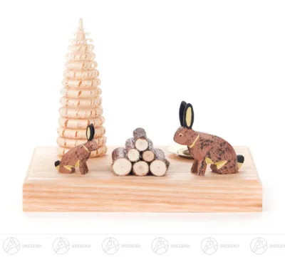 Zdjęcie produktu dla Świecznik z królikiem, do świeczek o średnicy 14 mm Szerokość x wysokość x głębokość 9,5 cm x 7 cm x 7,5 cm NOWY