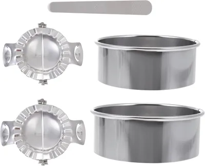 Produktbild von Knödelmacher aus Edelstahl, Teigtaschen-Verschließwerkzeuge, 5 Stück, Silber, für die Herstellung von Ravioli und Dumplings