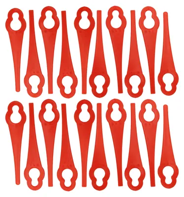 Produktbild von vhbw 20x Ersatz-Messer kompatibel mit Einhell RG-CT 18/1 Li, GE-CT 18 Li Rasentrimmer - Ersatzklinge Rot, Nylon / Kunststoff