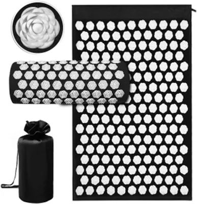 Produktbild von Akupressurmatte – Pikmati – Entspannung für den Körper – Tausende von Noppen – 66 x 42 cm – Schwarz