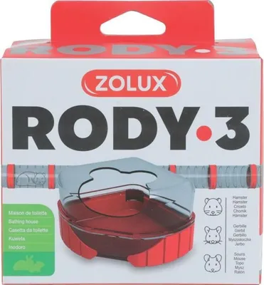 Produktbild von Toilettehaus für Kleintiere, Zolux Rody3 Rodylounge, Geschlossene Ecktoilette, Grenadine