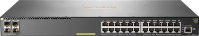 Produktbild von HPE Aruba Networking 2930F 24G PoE+ 4SFP Switch, Managed, L3, Gigabit Ethernet (10/100/1000), Power over Ethernet (PoE), Rack-Einbau, 1U