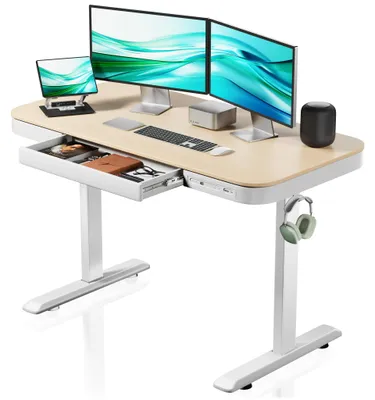 Höhenverstellbarer Schreibtisch 1180x600 mm, mit Motor, Ladestation, Memory