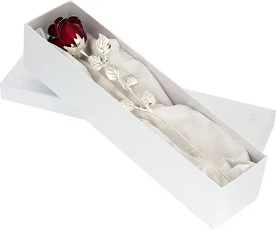 Image de Grande rose bourguignonne argentée avec gravure "Fleur éternelle" | Taille : 33 cm | Référence : BG2058S