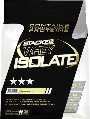 Produktbild von Stacker2 Whey Isolate (750g) Chocolate - Eiweiße - Molkenprotein-Isolat
