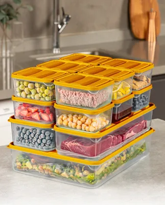 Produktbild von Hermia Concept, YBLLA13LU - Orange, Aufbewahrungsbox-Set (13-teilig), 100 % KUNSTSTOFF, Orange, 23 x 16 x 7 cm