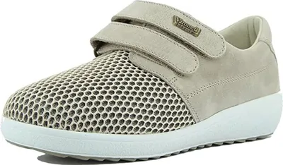Produktbild von Halbschuhe für Damen Varomed Leder/Mesh Marseille Kiesel (Größe 3 (35 1/3)