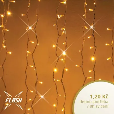 Produktbild von LED-Lichtvorhang, FLASH, 1 x 1,5 m, warmweiß, 150 Dioden, IP67