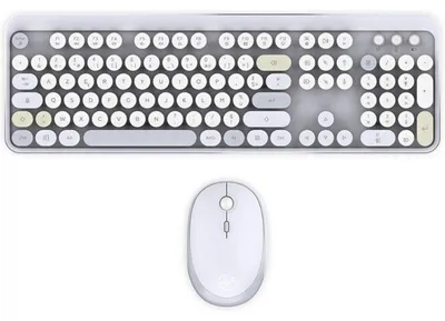 Image de Clavier et souris sans fil, design ergonomique – 2,4 GHz – Capteur optique – Noir