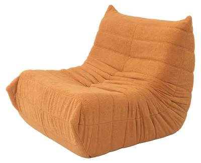 Produktbild von Sessel Bean Bag 105x88x80cm Samt braun gepolstert komprimiert Relaxsessel Wohnzimmer