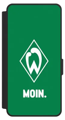 Produktbild von NIVOCASE Klapphülle für Samsung Galaxy S26 Ultra  Handyhülle aus Kunst Leder NIVOflip schwarz Moin Offizielles Lizenzprodukt SV Werder Bremen