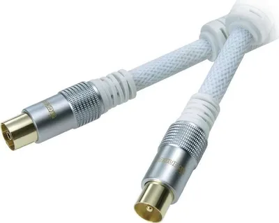 Produktbild von ViVanco™PS L7110 15WS, 1,5 m, Coax plug, coax socket, Weiß