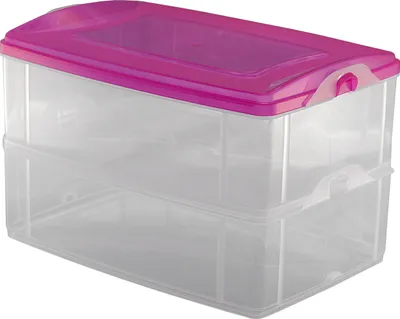 Produktbild von Aufbewahrungsbox 2x2,2L mit Deckel Rosa