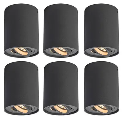 Produktbild von Set mit 6 Spots Smart Dunkelgrau inkl  WLAN GU10 Rondoo up